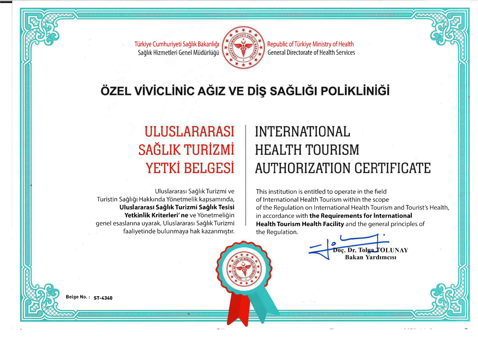 Health Tourism Certificate 1